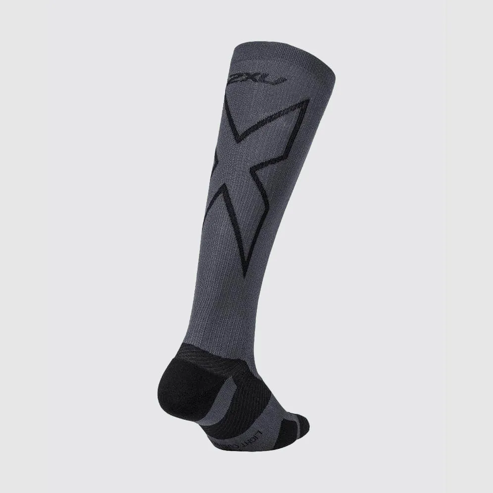 2XU - Vectr Light Cushion Full Length Compression Socks - Titanium/Black