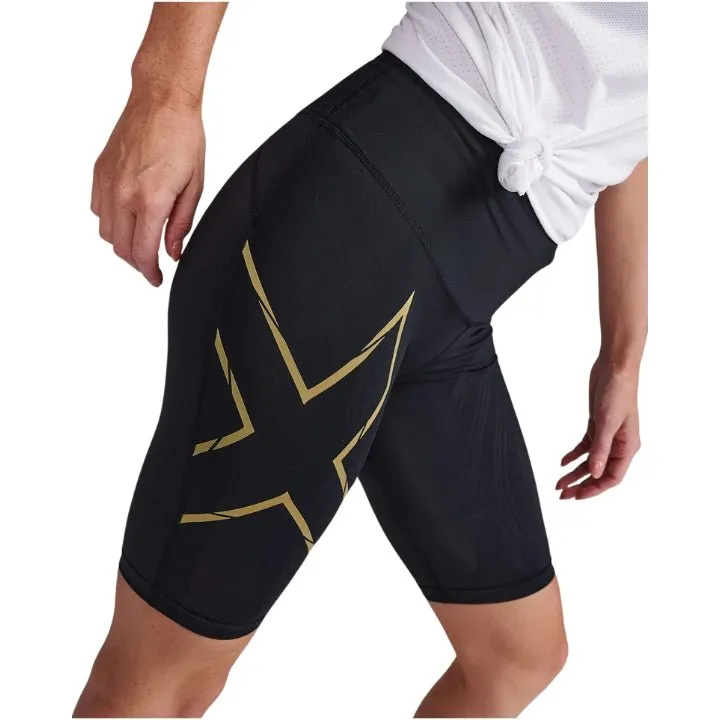 2XU WA6593B Light Speed Mid-Rise Compression Shorts