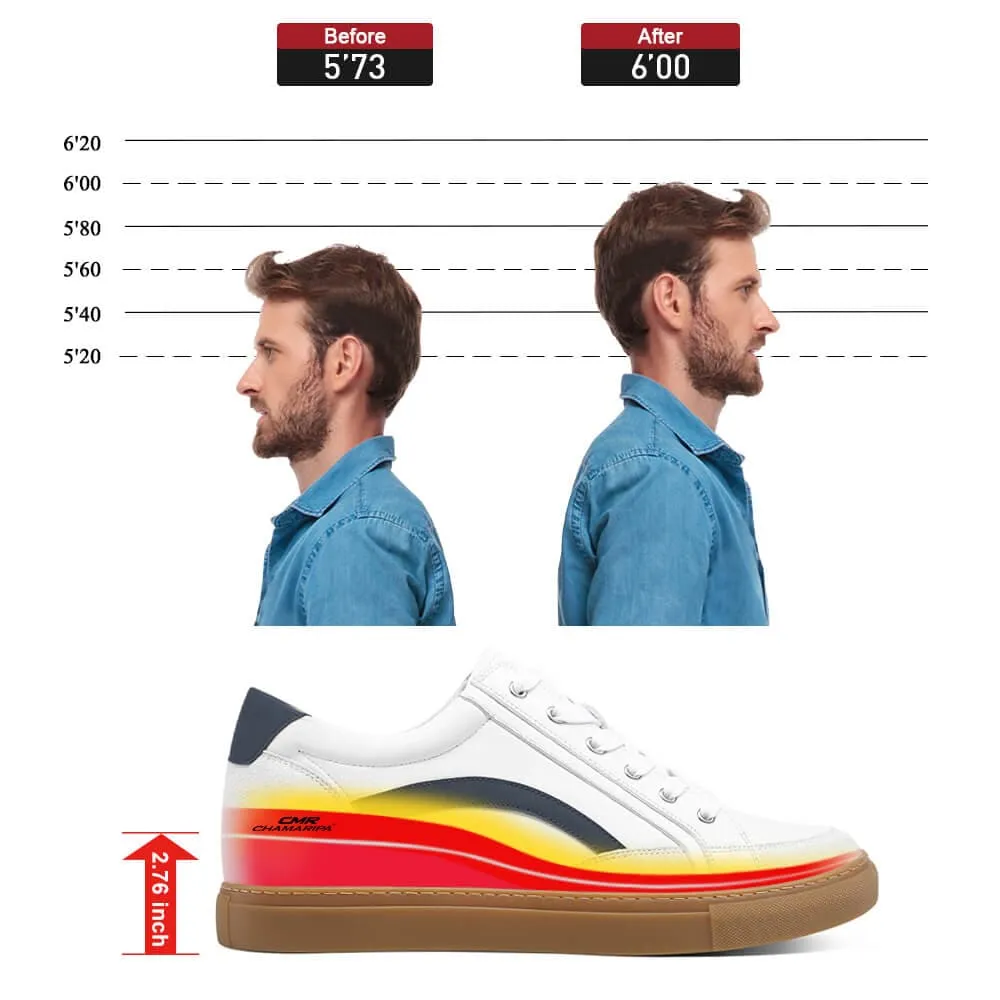 7 CM / 2.76 Inches CMR CHAMARIPA Elevator Shoes - Boost Your Stature with Height Increasing Shoes for Men