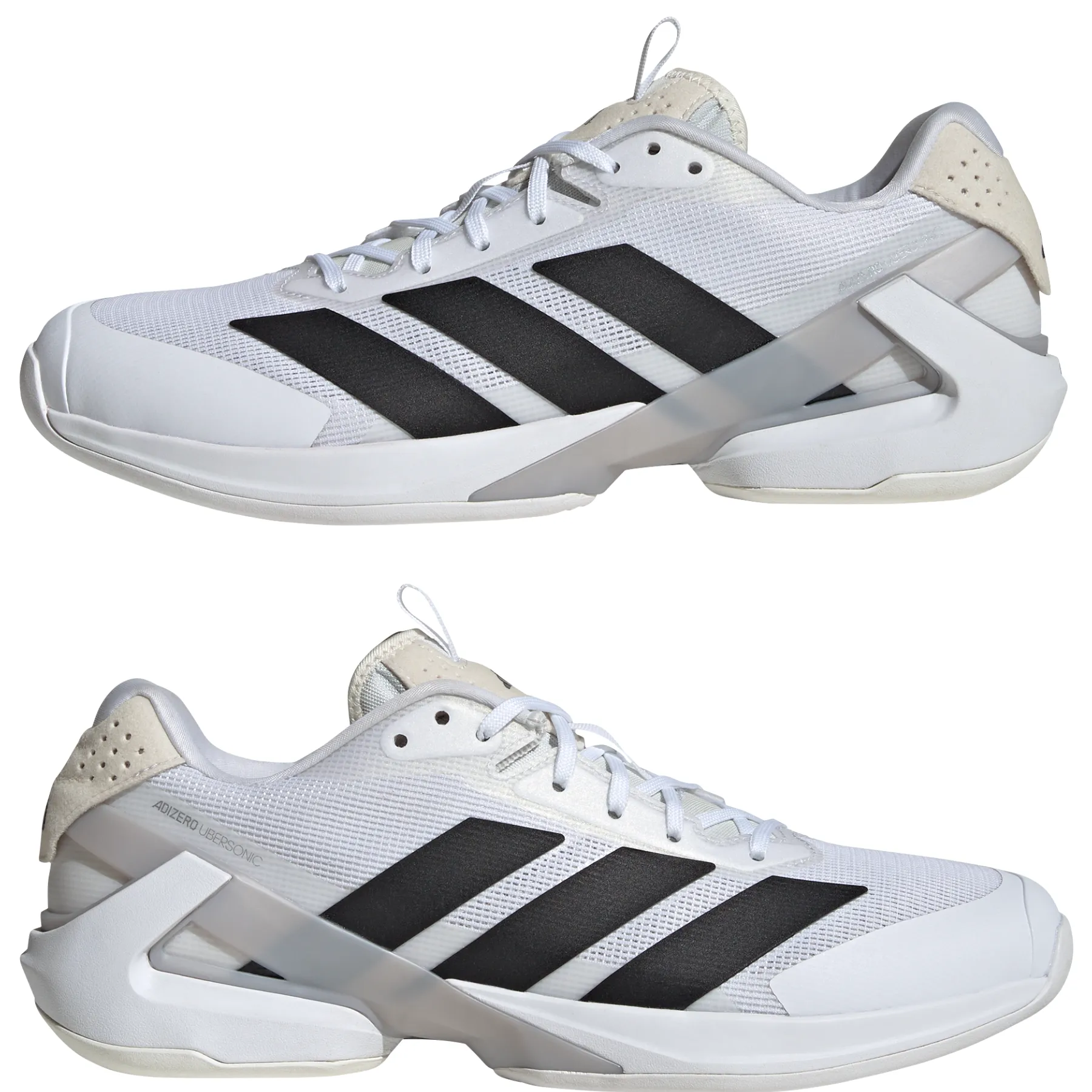 Adidas Adizero Ubersonic 5M Men Tennis Shoes - Cloud White / Core Black / Silver Metallic