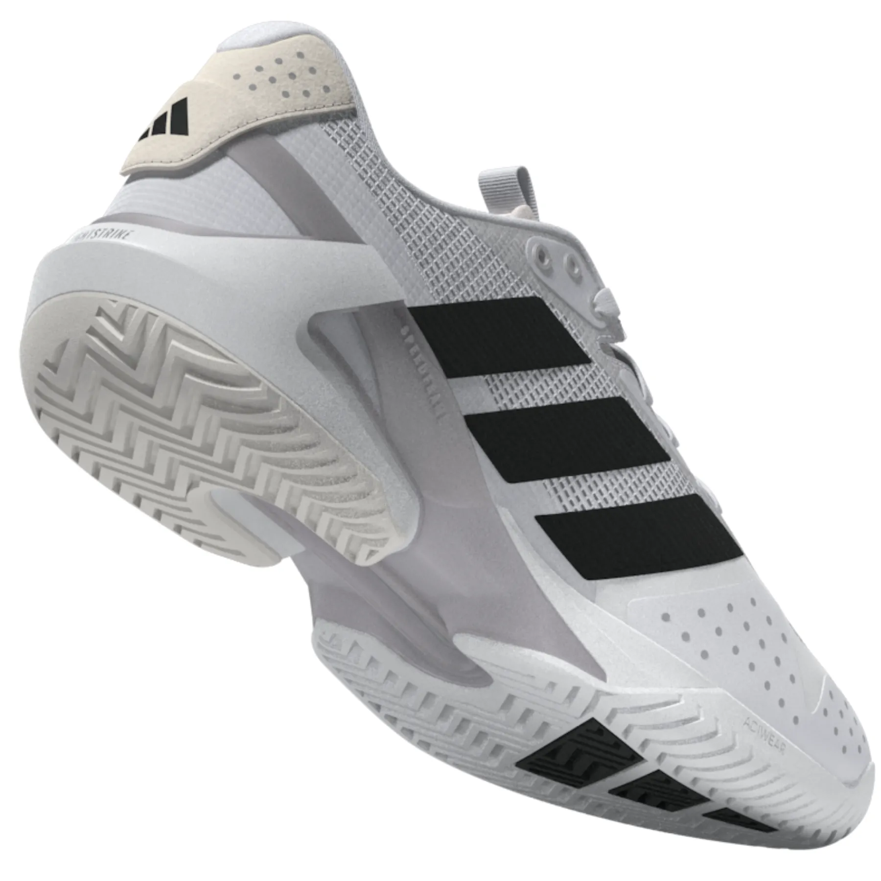 Adidas Adizero Ubersonic 5M Men Tennis Shoes - Cloud White / Core Black / Silver Metallic