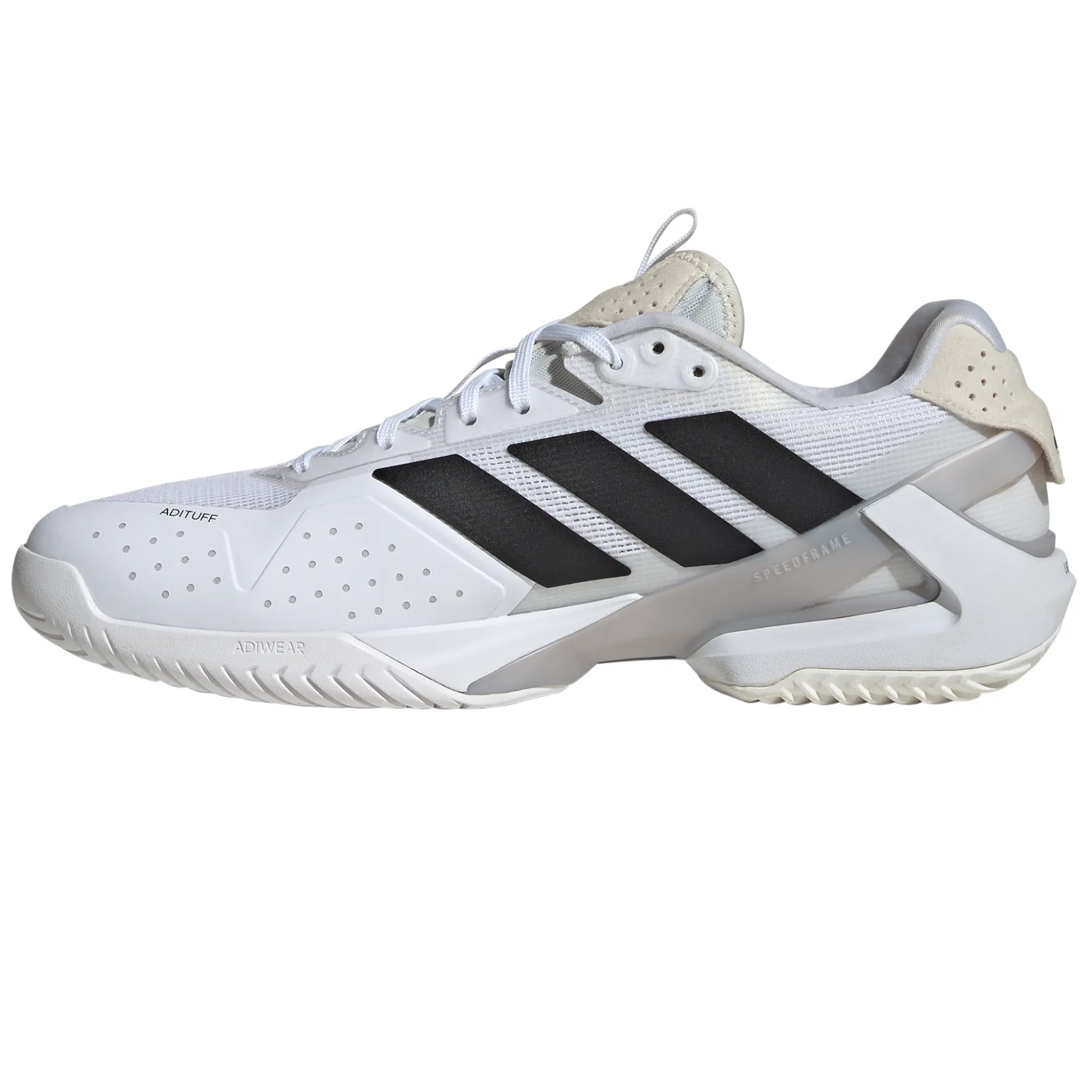 Adidas Adizero Ubersonic 5M Men Tennis Shoes - Cloud White / Core Black / Silver Metallic