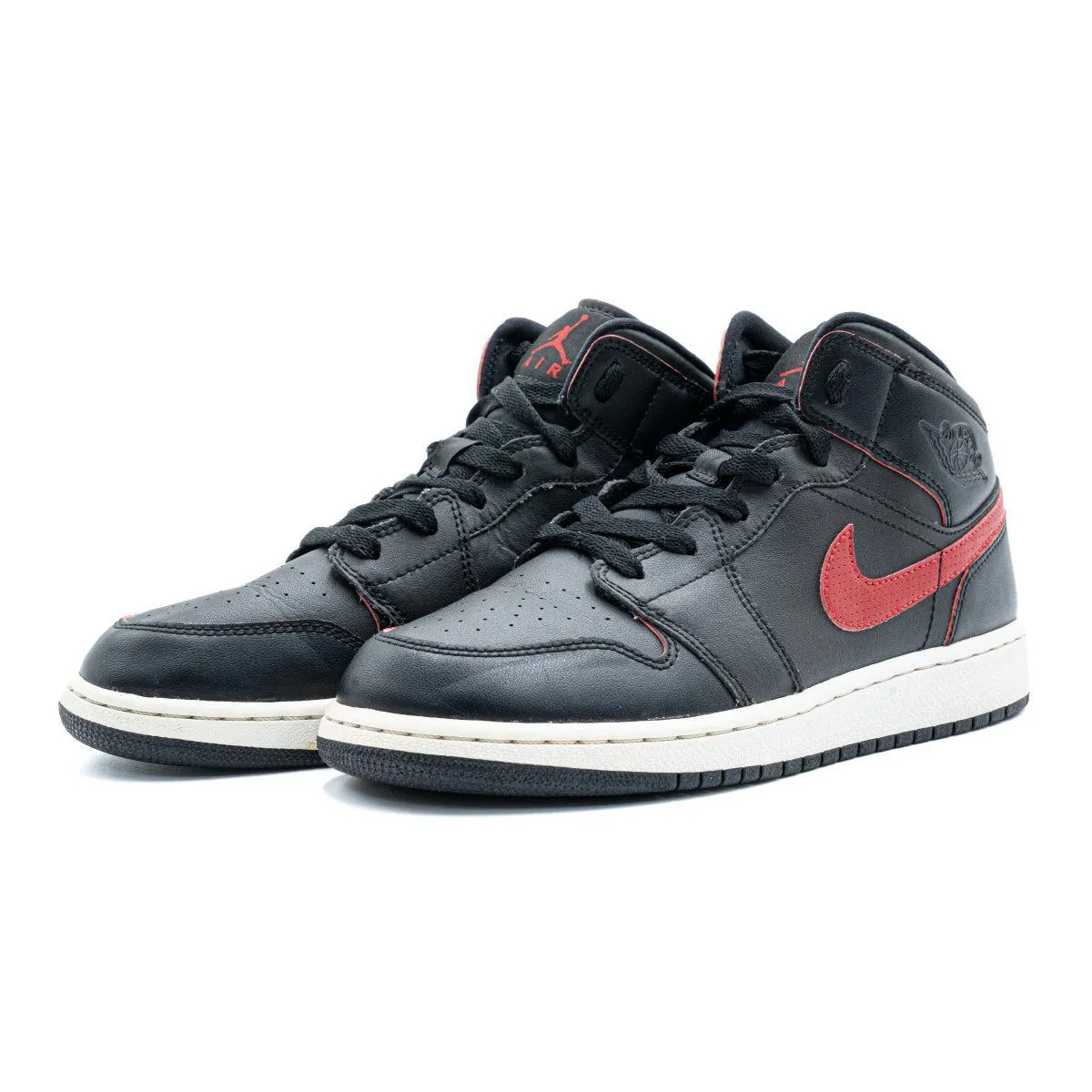 Air Jordan 1 Retro High-Top Sneakers Leather Black Colour For Women