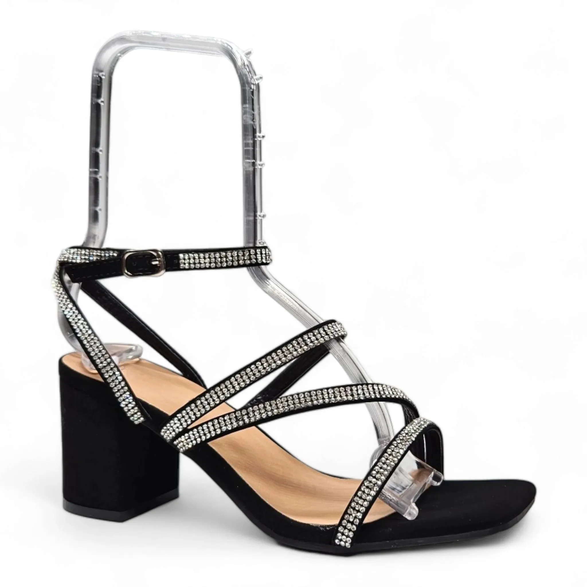 Ali Shimmer Block Heel