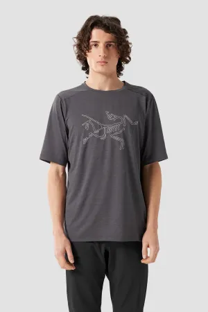 Arc'teryx Men's Cormac Logo SS Shirt in Black Heather