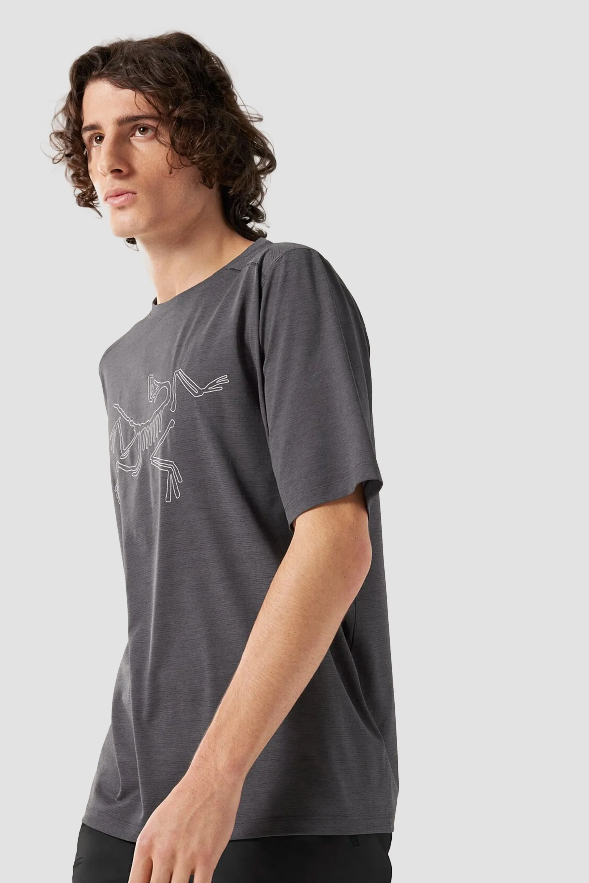 Arc'teryx Men's Cormac Logo SS Shirt in Black Heather