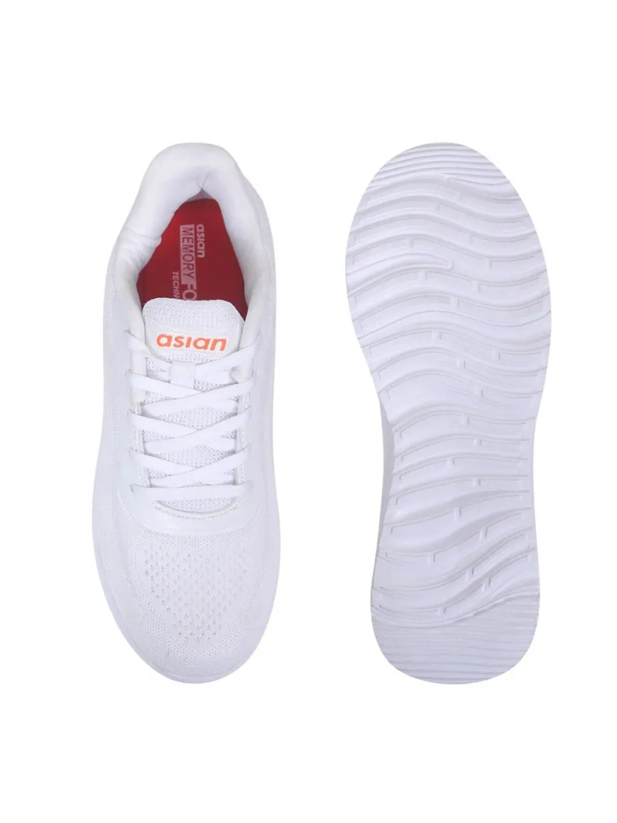 ASIAN Men White Mesh Running Shoes