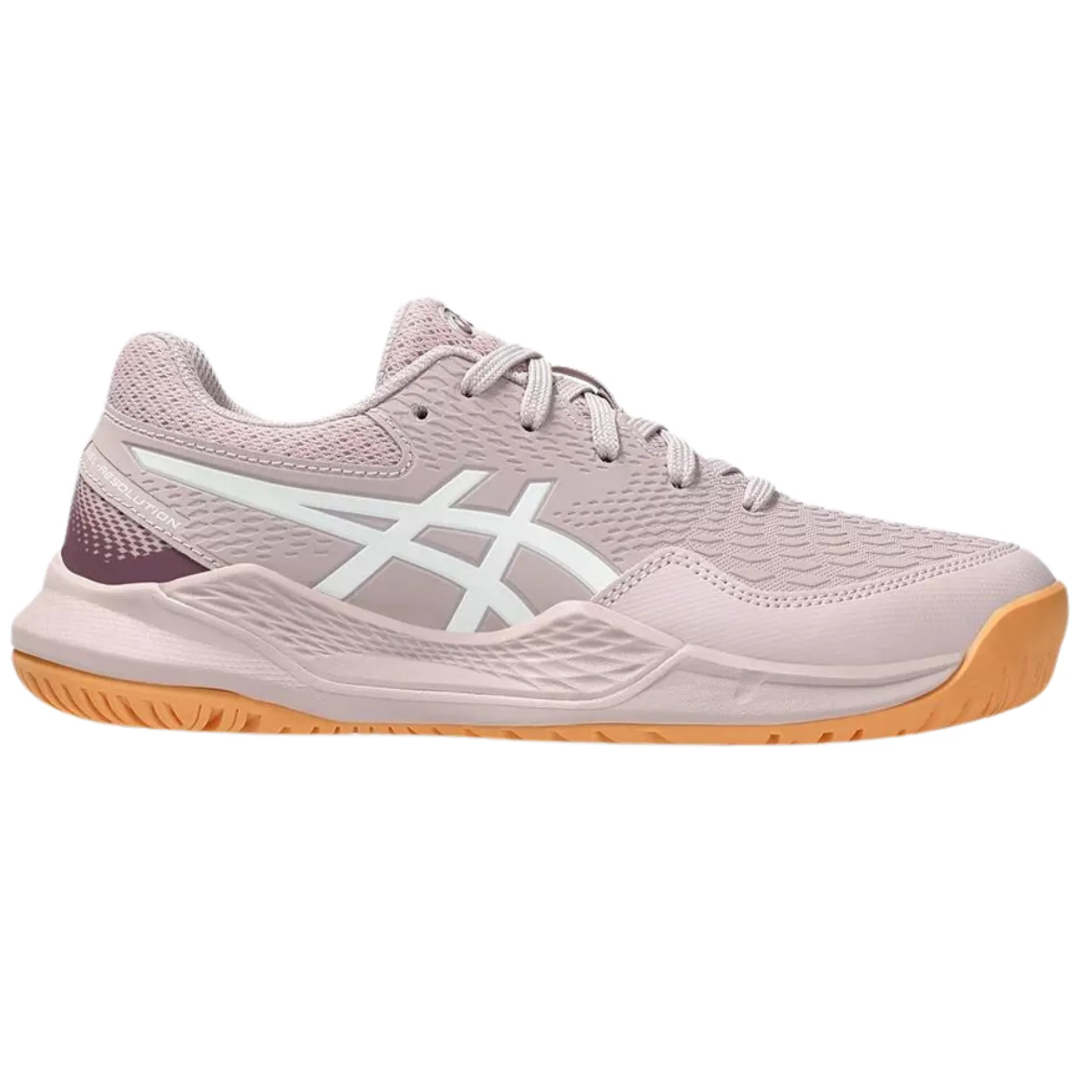 Asics Gel Resolution 9 Clay Youth Tennis Shoes - Watershed Rose/White