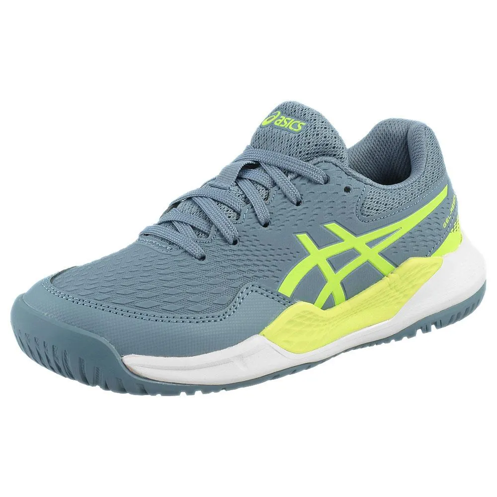 Asics Junior Gel-Resolution 9 GS - Steel Blue/Hazard Green