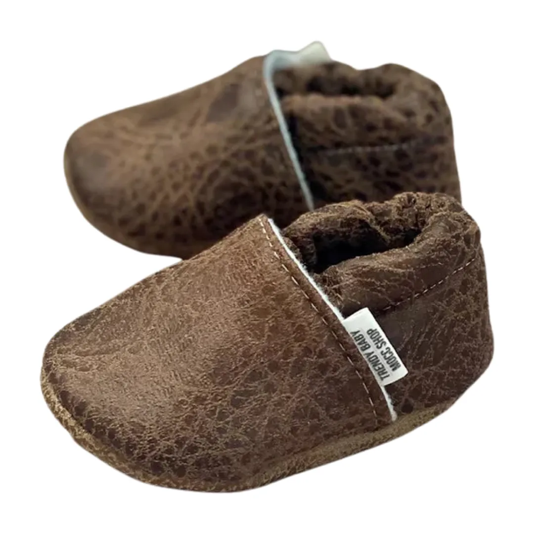 Baby & Toddler Moccasins - Chocolate Suede