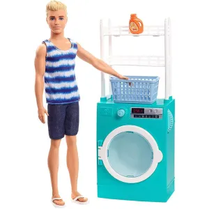 Barbie Ken Doll - with Laundry Playset