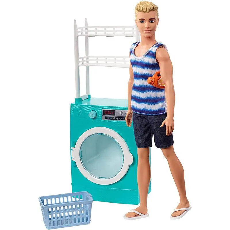 Barbie Ken Doll - with Laundry Playset