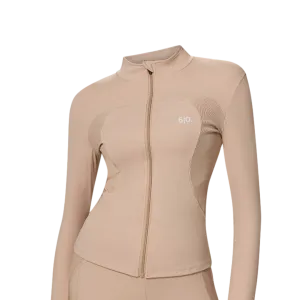 Beige soft material jacket