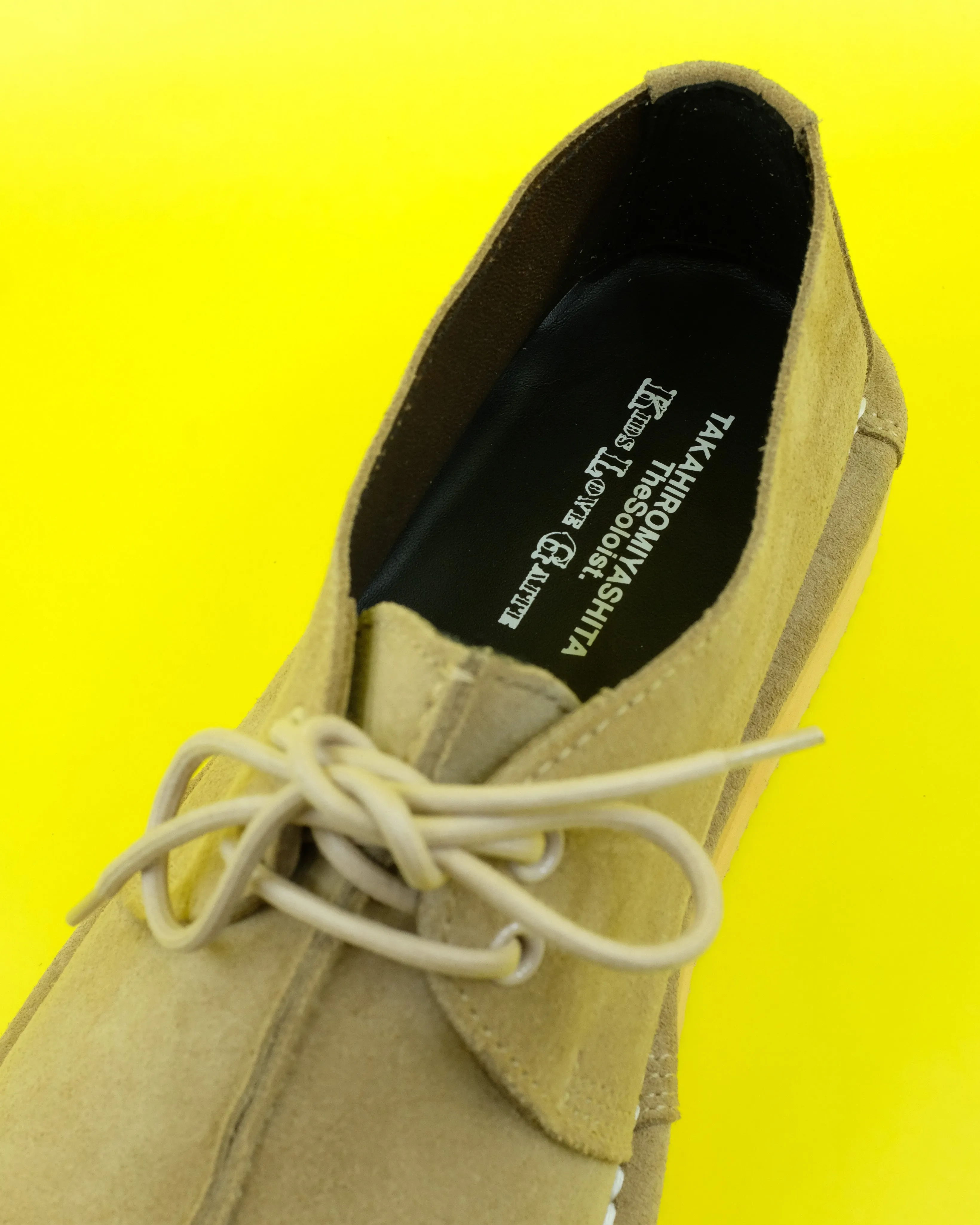 Beige Suede Platform Chukka Boots