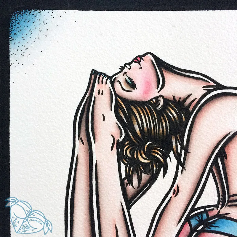 Bent Back Yoga Original Painting