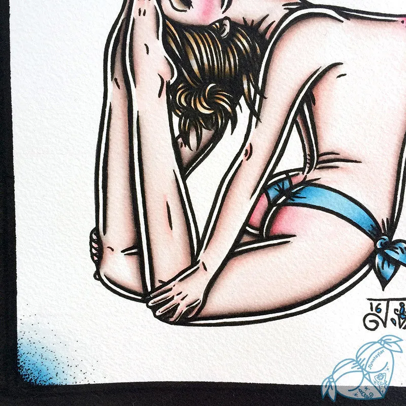 Bent Back Yoga Original Painting