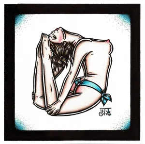 Bent Back Yoga Original Painting