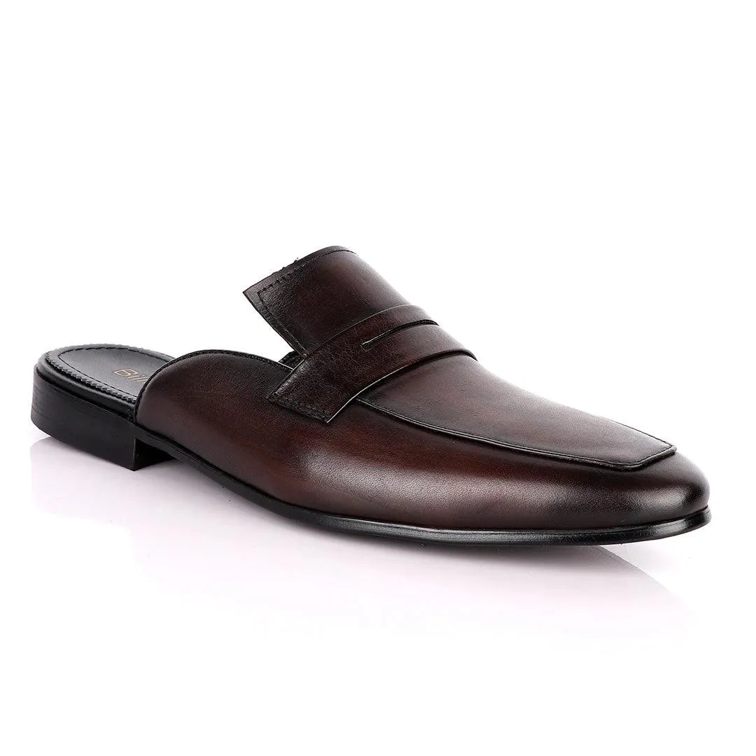 Billionaire Classy Coffee Mole Leather Shoe