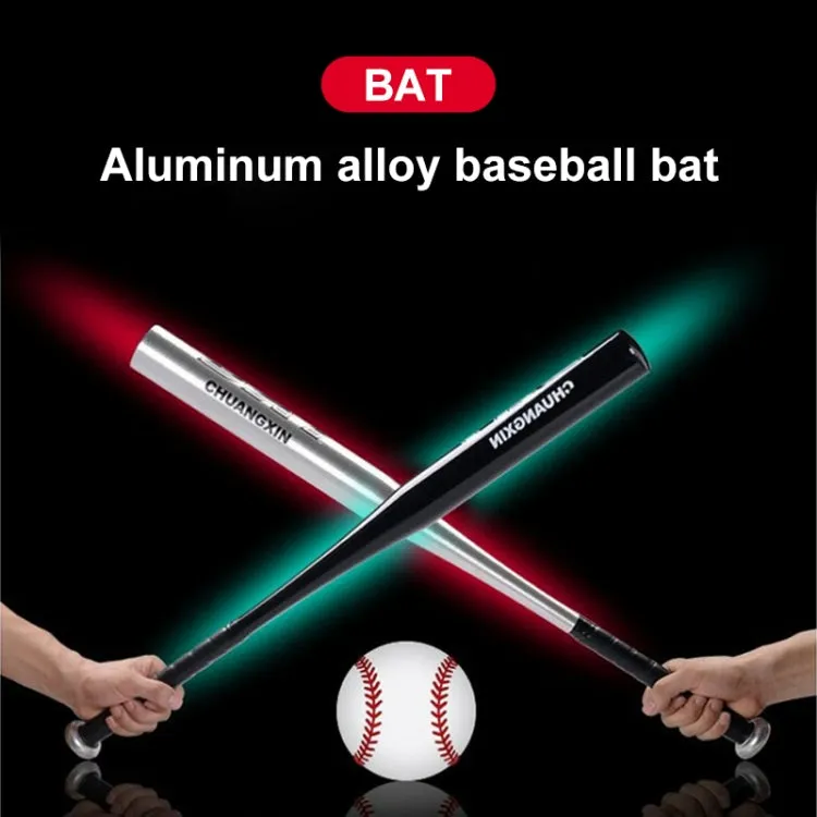 Black Aluminium Alloy Baseball Bat Batting Softball Bat, Size:28 inch