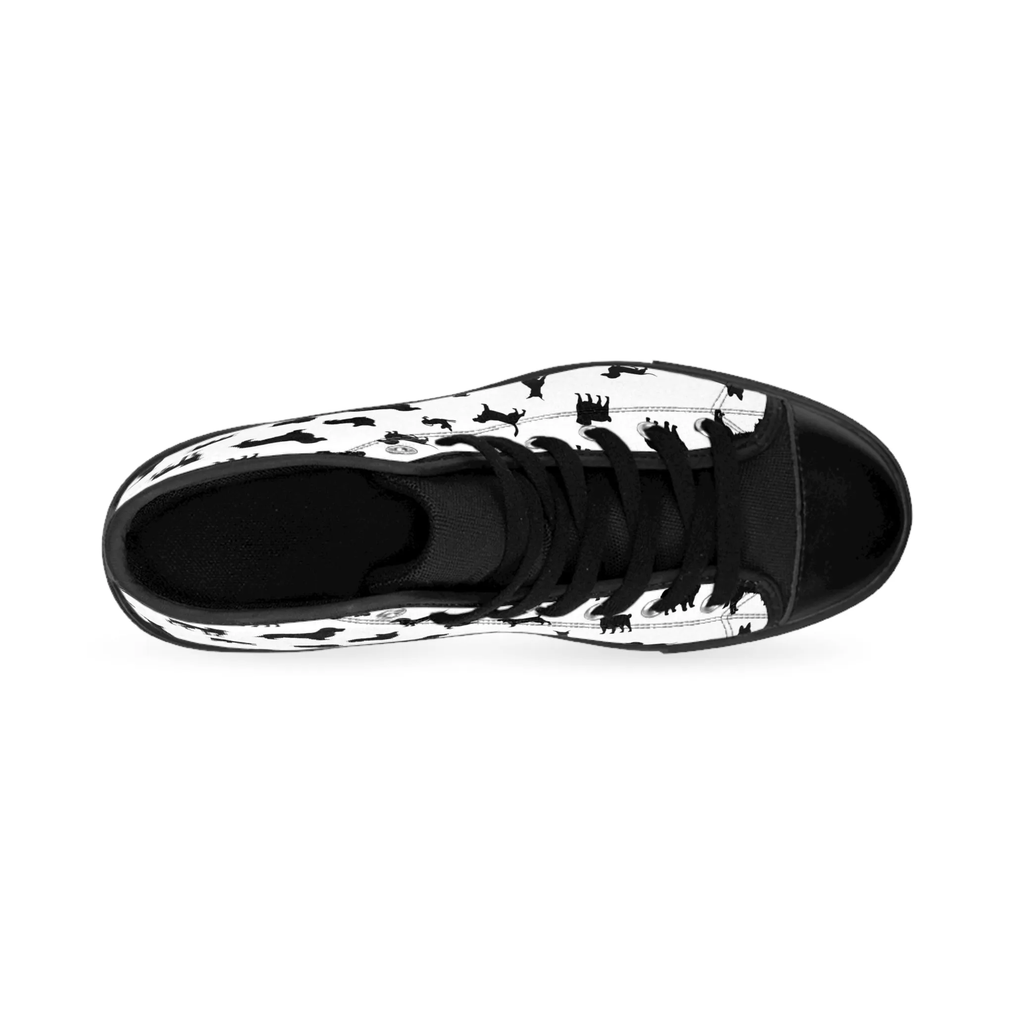 Black Dog Patterns Women's Classic Sneakers