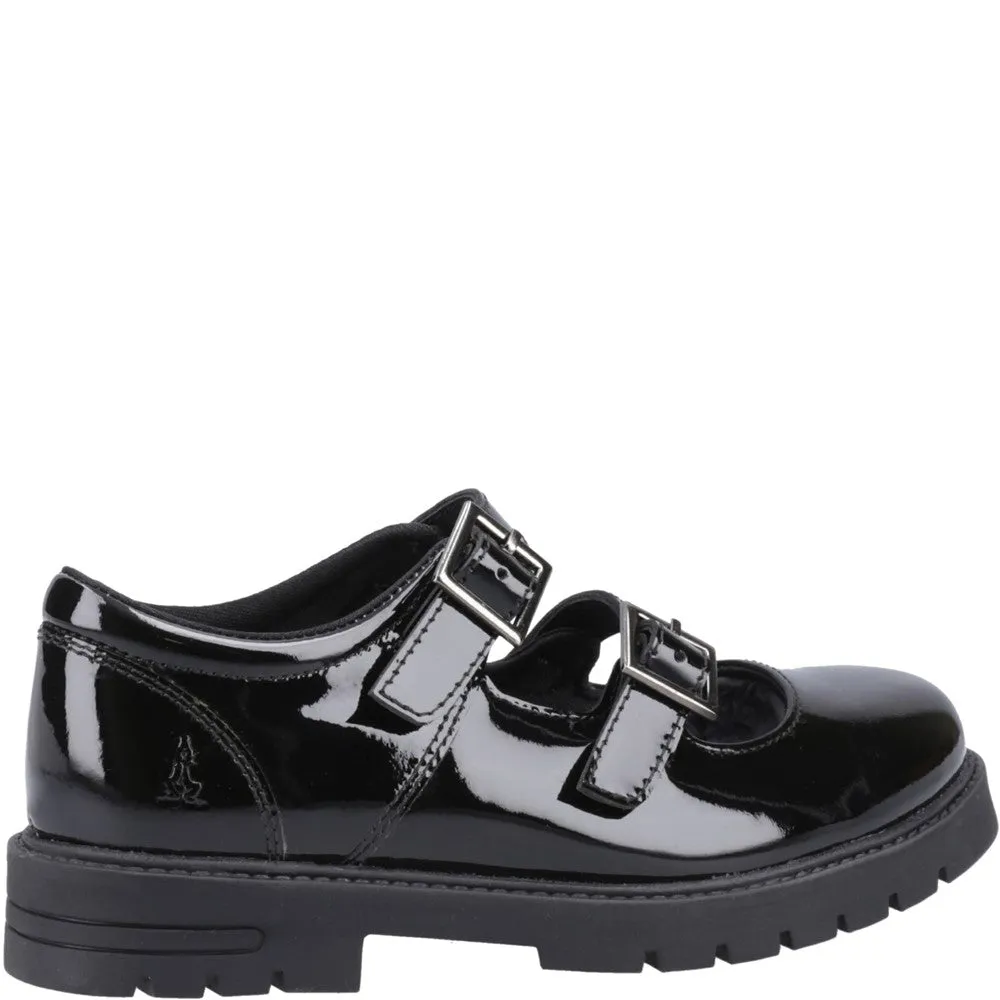 Black Ella Patent Junior School Shoes