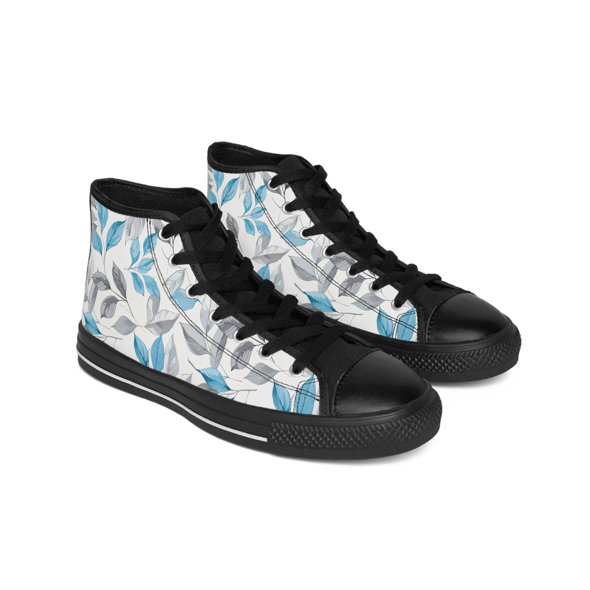 Blue Leaves Plant Women's Classic Sneakers