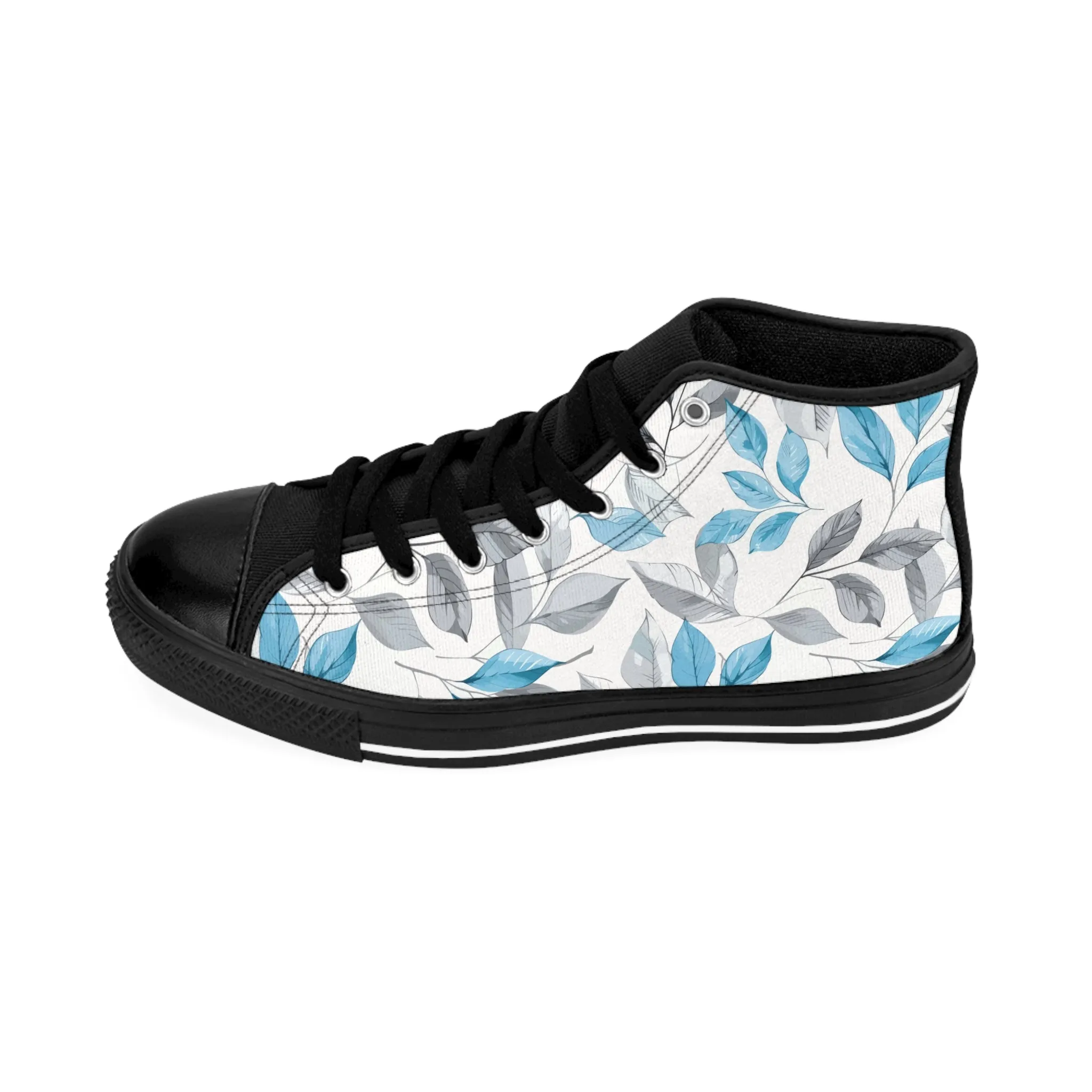 Blue Leaves Plant Women's Classic Sneakers