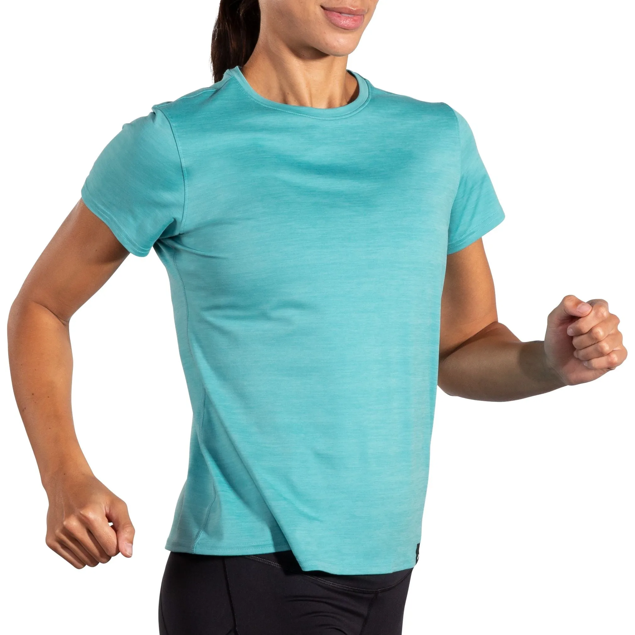 Brooks | Luxe Short Sleeve | Women's | Heather Aqua