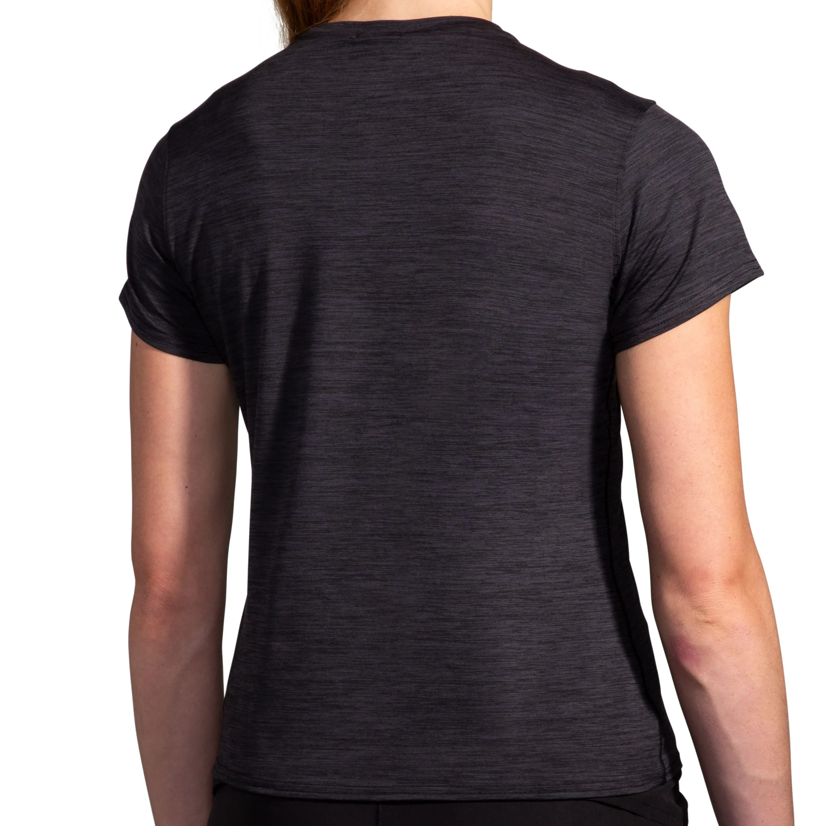 Brooks | Luxe Short Sleeve | Women's | Heather Deep Black