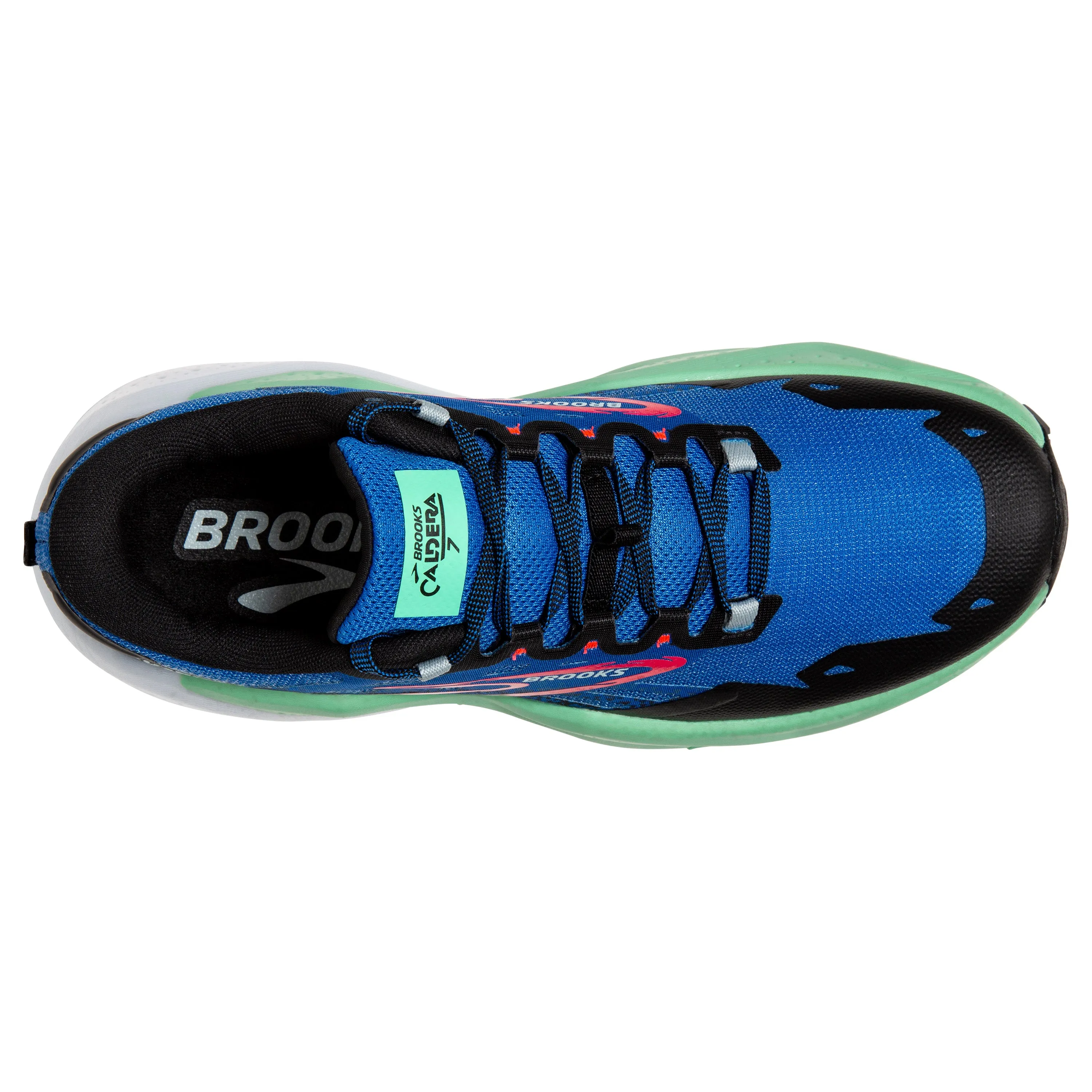 Brooks Mens Trainer Caldera 7 Victoria Blue/Black/Spring Bud