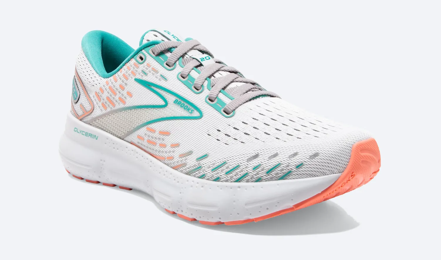 Brooks Womens Glycerin 20 - Oyster/Latigo Bay/Coral (1203691B061)