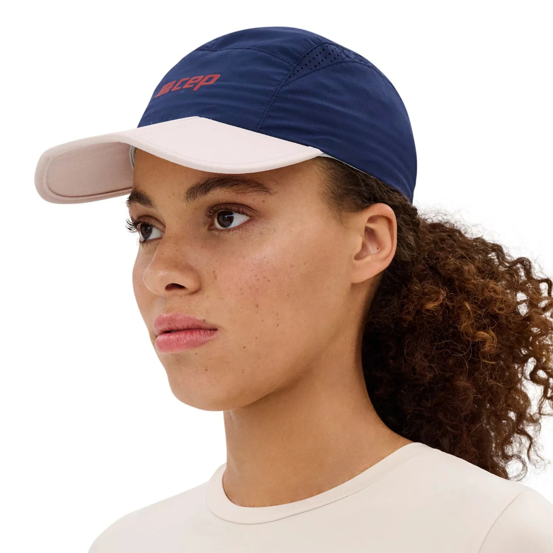 CEP Unisex's Running Cap - Dark Blue/Cream