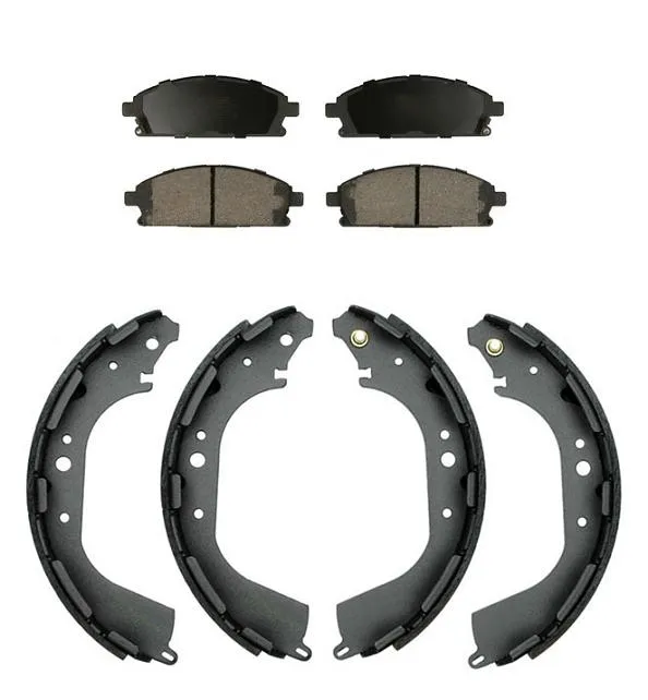 Ceramic Front Pads & Rr Brake Shoes 2pc Kit For Nissan Pathfinder 96-04