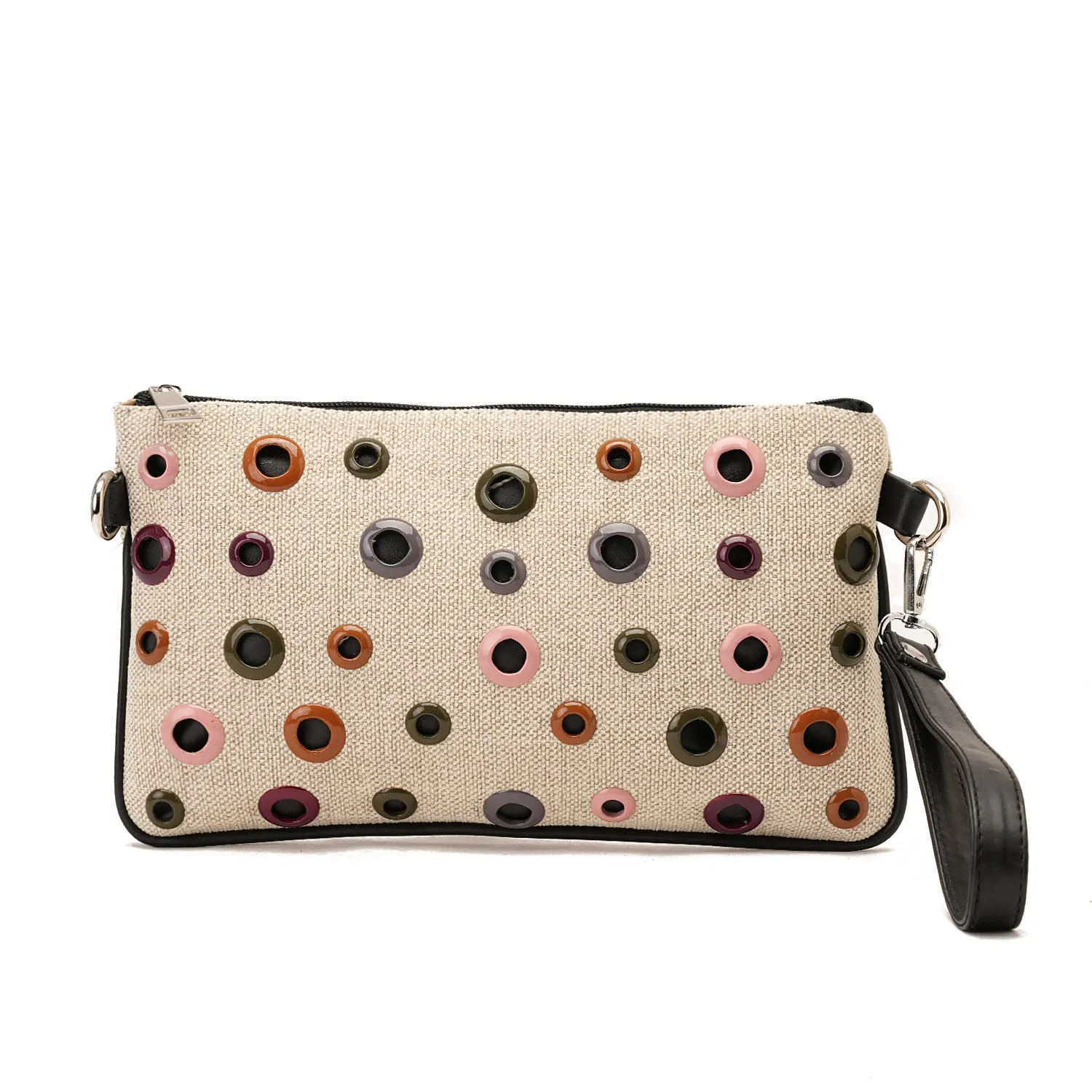 clutch and cross bag - black