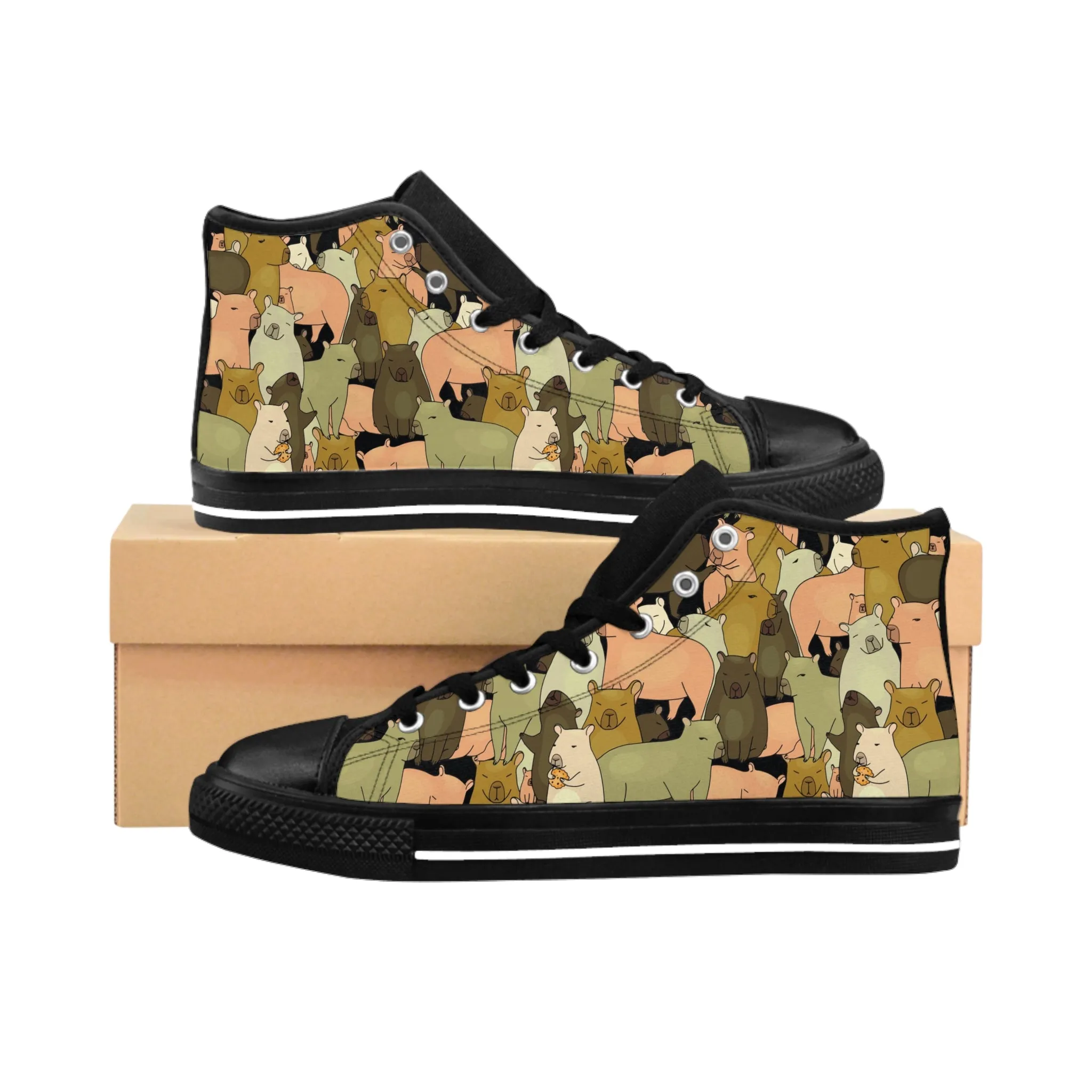 Colorful Capybara Animals Women's Classic Sneakers