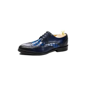 CrocLuxe Exquisite Croc-Textured Derby Dress Shoes