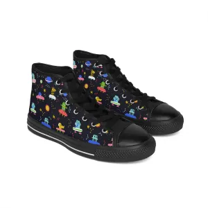 Cute Alien Robot Women's Classic Sneakers