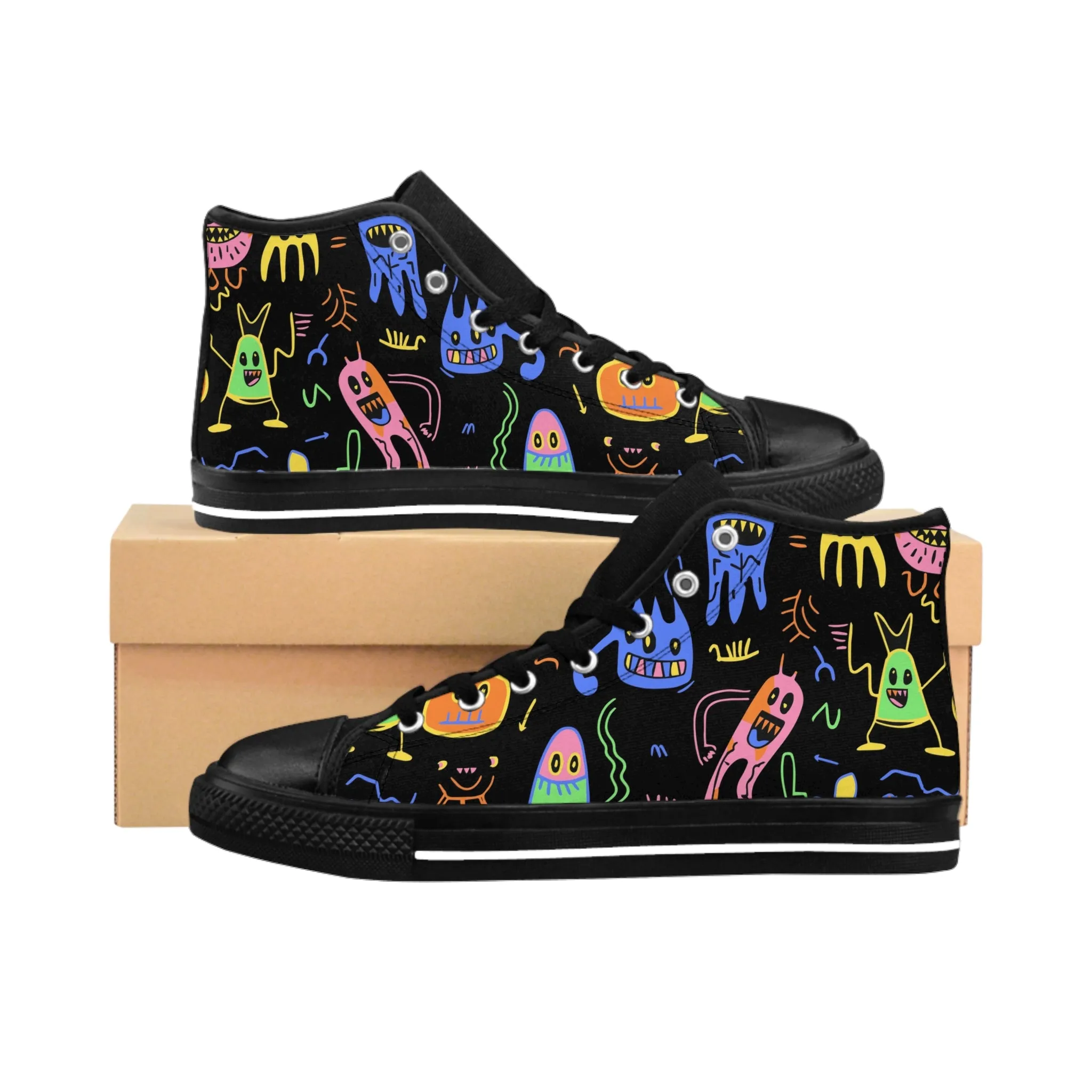 Cute Colorful Monsters Women's Classic Sneakers