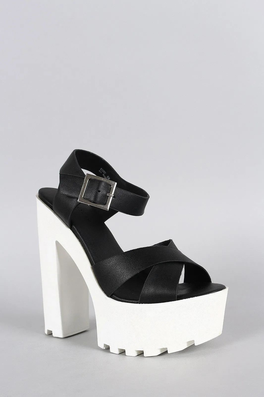 Dollhouse Cross Straps Platform Heel