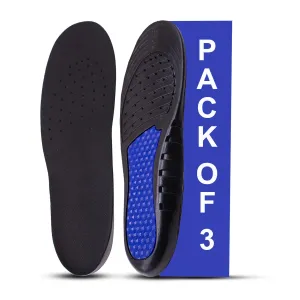 Dr Foot | Insole for Shoes Men | Arch Support for Flat Feet | Shoe Insole for Women | Flat Feet Arch Support Insole | Gel Insoles for Men | Work Insoles | All Day Comfort |Large |1 Pair-Pack Of 3