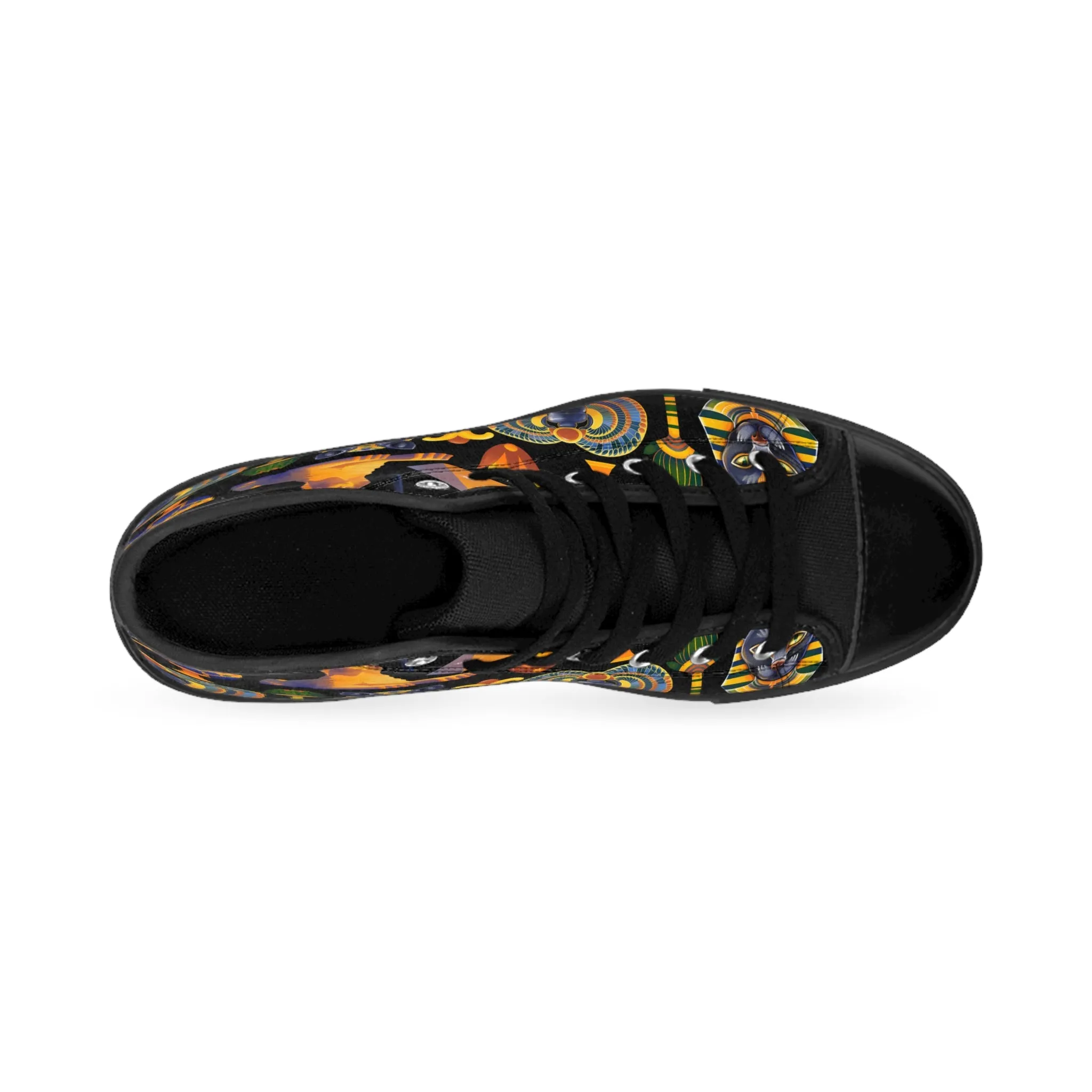 Egyptian Theme Pattern Women's Classic Sneakers