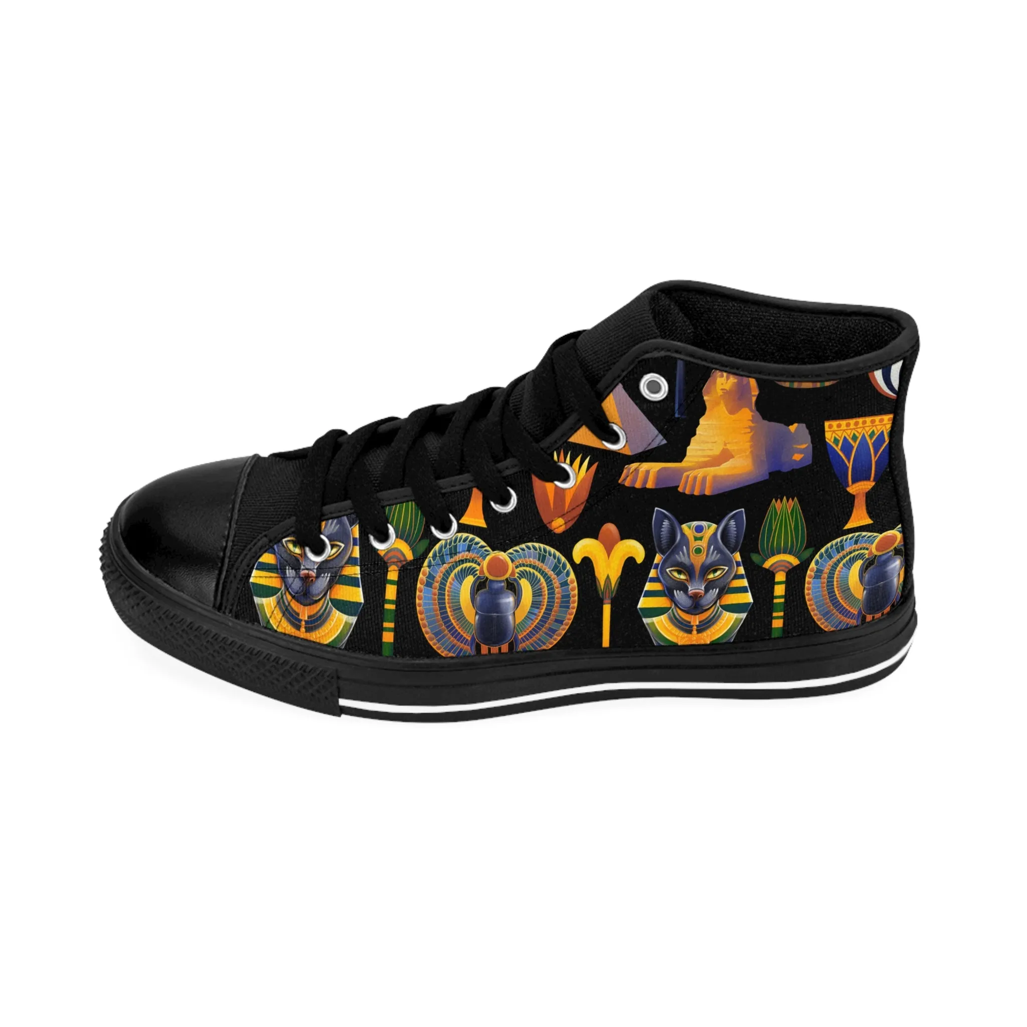 Egyptian Theme Pattern Women's Classic Sneakers