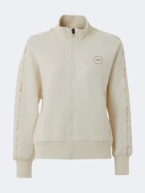 Erke Full Zip Women Training Sweatshirt Glacier White