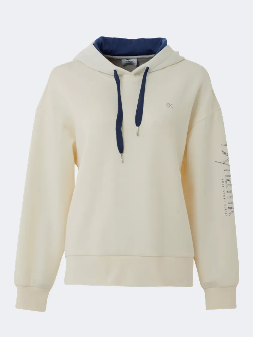 Erke Pullover Women Training Hoody Glacier White