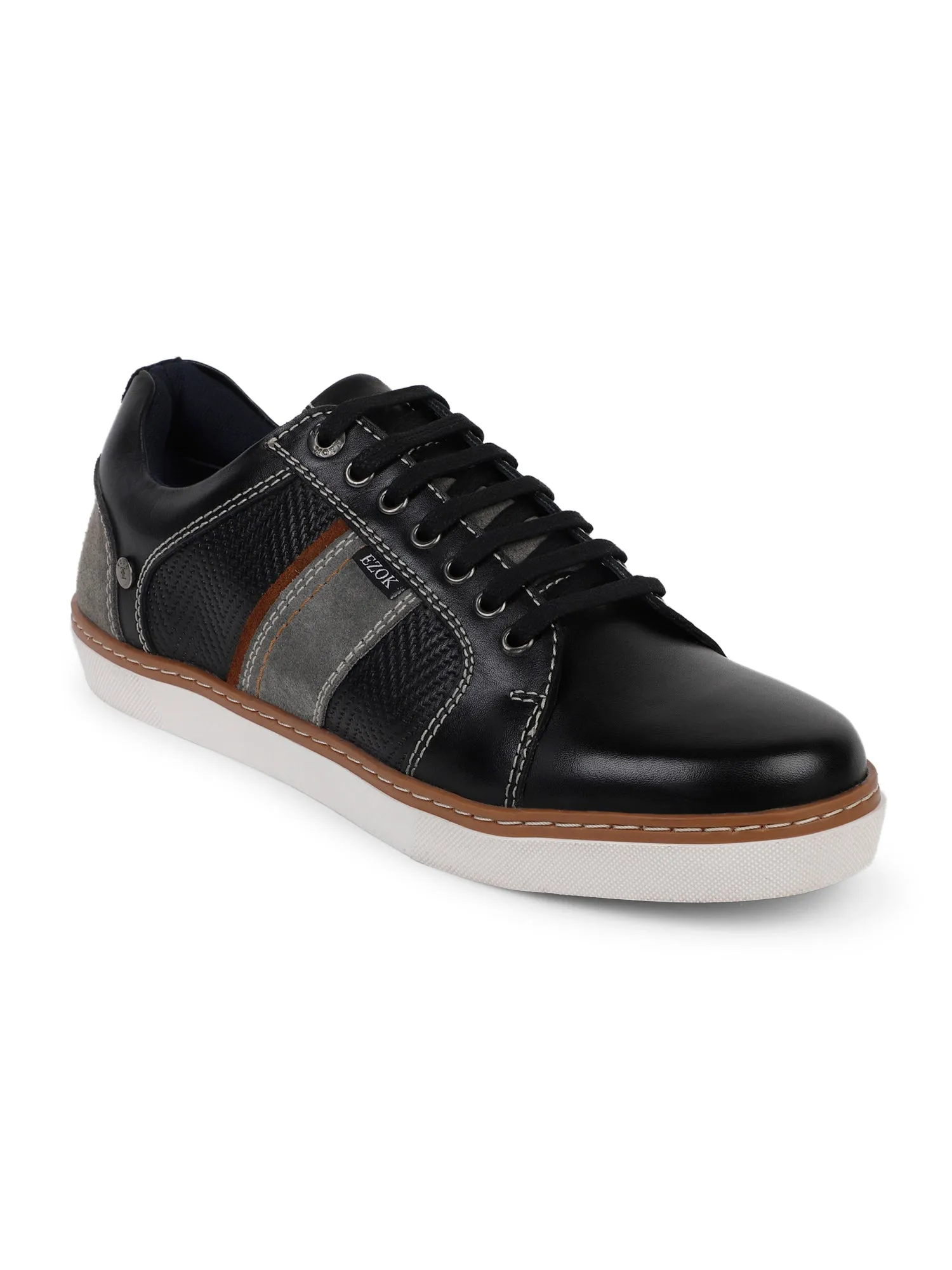 Ezok Men Black Sneaker Casual Shoes