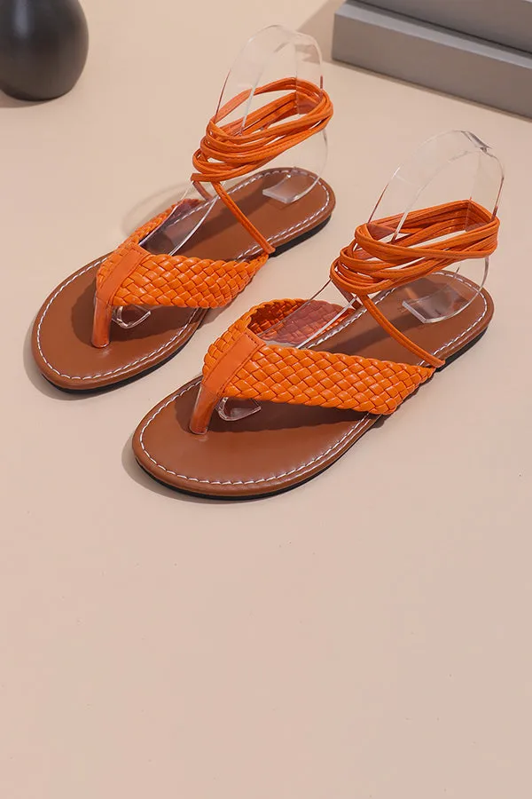 Flat Cross Strap Hollow Sandals