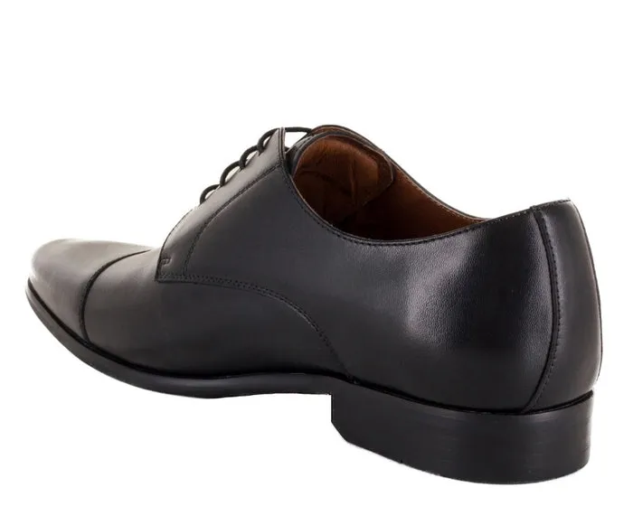 FLORSHEIM CROSS CAP TOE DERBY - BLACK