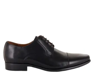 FLORSHEIM CROSS CAP TOE DERBY - BLACK