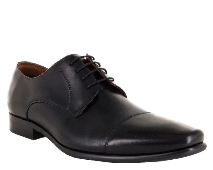 FLORSHEIM CROSS CAP TOE DERBY - BLACK