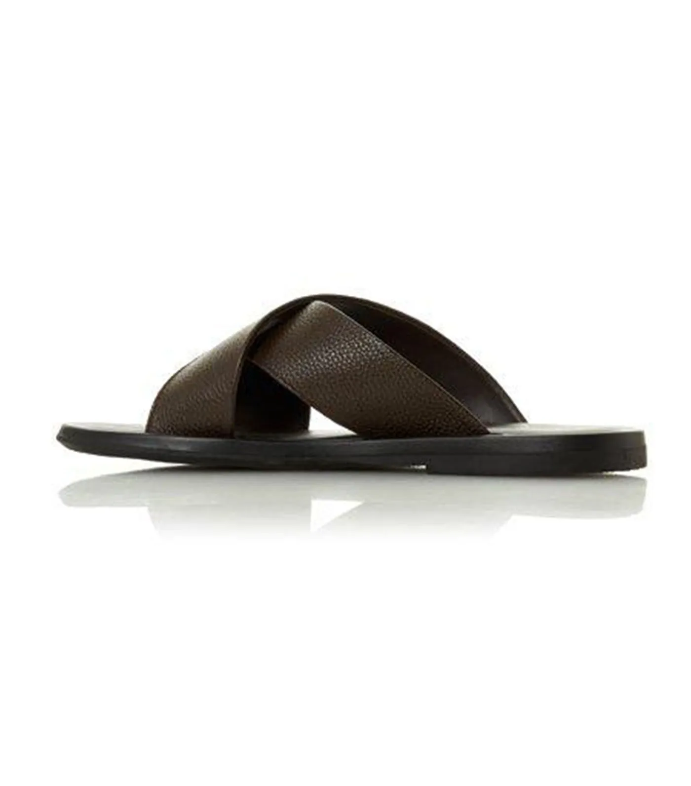 Franks Comfort Cross Strap Sandal Brown